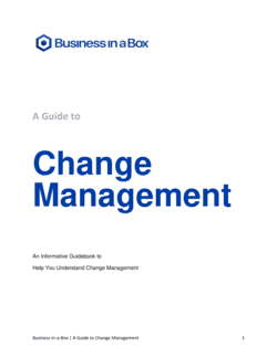 Business-in-a-Box's Change Management Guide Template