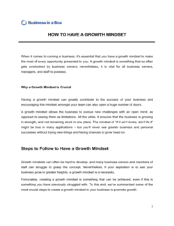 Business-in-a-Box's How To Have A Growth Mindset Template