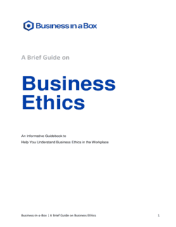 Business-in-a-Box's Business Ethics Guide Template