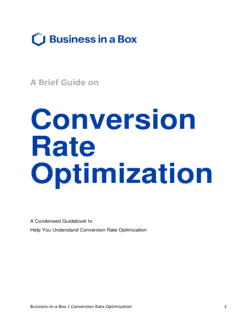 Business-in-a-Box's Conversion Rate Optimization Template