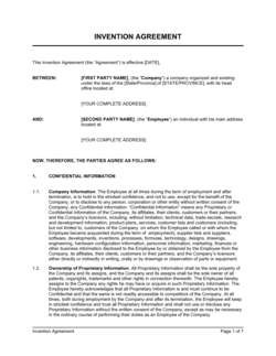 Business-in-a-Box's Invention Agreement Template