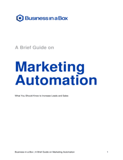 Business-in-a-Box's Marketing Automation Guide Template