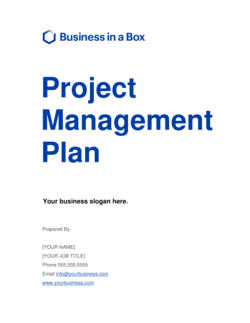 Business-in-a-Box's Project Management Plan Template