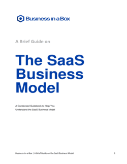 Business-in-a-Box's SAAS Business Model Guide Template
