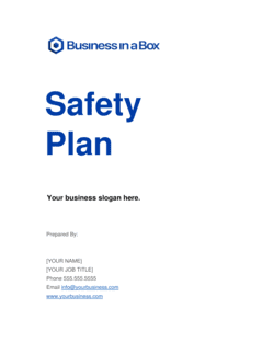 Business-in-a-Box's Safety Plan Template