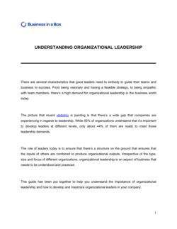 Understanding Organizational Leadership
