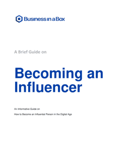 Business-in-a-Box's Becoming An Influencer Guide Template