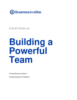 Business-in-a-Box's Building A Powerful Team Guide Template