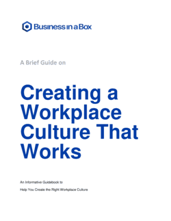 Business-in-a-Box's Creating A Workplace Culture That Works Guide Template