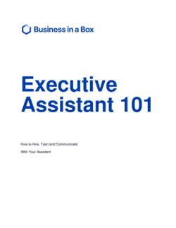 Business-in-a-Box's Executive Assistant 101 Template