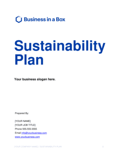 Business-in-a-Box's Sustainability Plan Template