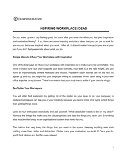 Business-in-a-Box's Inspiring Workplace Ideas Template