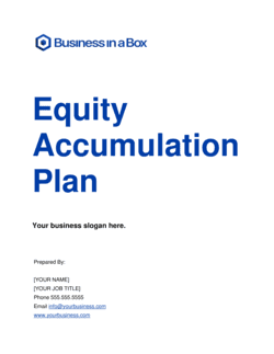 Business-in-a-Box's Equity Accumulation Plan Template