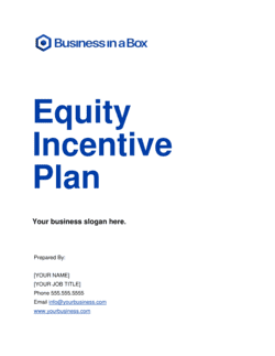 Business-in-a-Box's Equity Incentive Plan Template