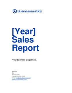 Business-in-a-Box's Sales Report Template