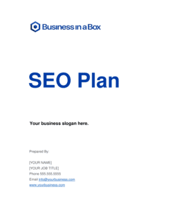 Business-in-a-Box's SEO Plan Template