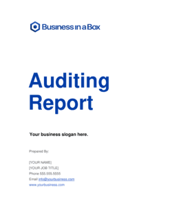 Business-in-a-Box's Auditing Report Template