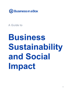 Business Sustainability and Social Impact Guidebook