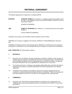 Business-in-a-Box's Referral Agreement Template