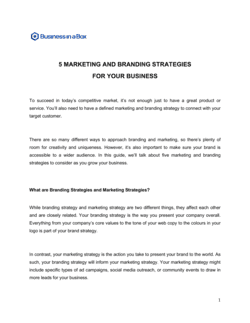 5 Marketing and Branding Strategies For Your Business
