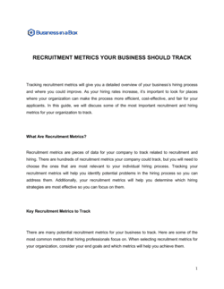 Business-in-a-Box's Recruitment Metrics Your Business Should Track Template