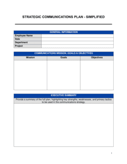 Strategic Communications Plan Simplified
