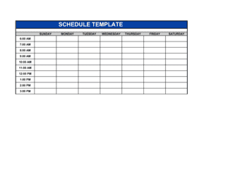 Business-in-a-Box's Schedule Template Template