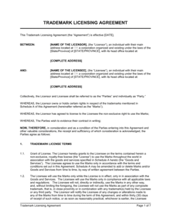 Business-in-a-Box's Trademark Licensing Agreement Template