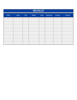 Business-in-a-Box's Employee List Template