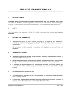 Business-in-a-Box's Employee Termination Policy Template