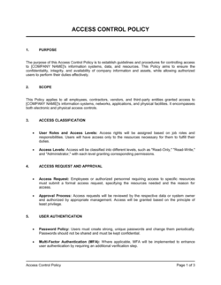Access Control Policy