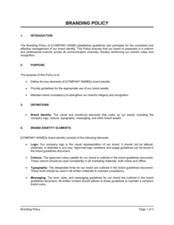 Branding Policy