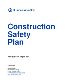 Construction Safety Plan
