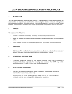 Data Breach Response and Notification Policy