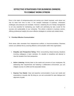 Effective Strategies For Business Owners To Combat Work Stress