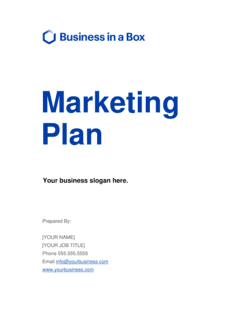 Business-in-a-Box's Marketing Plan Template