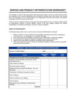 Business-in-a-Box's Worksheet_Products and Services Differentiation Template