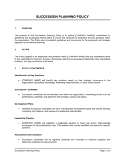 Succession Planning Policy