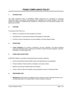 Trade Compliance Policy