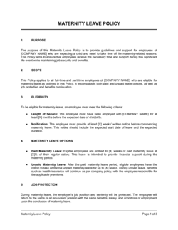 Maternity Leave Policy