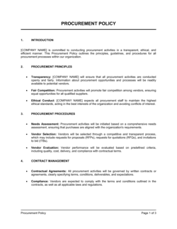 Procurement Policy
