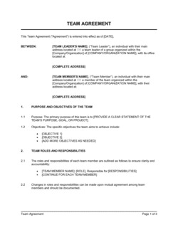 Team Agreement