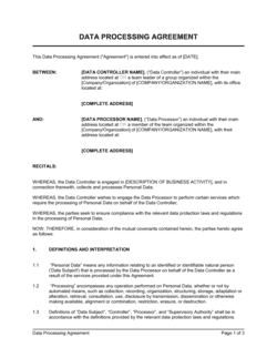 Data Processing Agreement