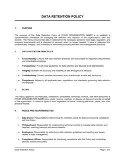Data Retention Policy