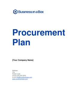 Procurement Plan