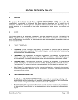 Social Security Policy