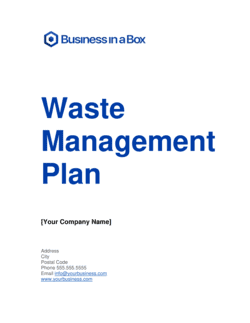 Waste Management Plan