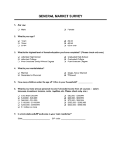 General Market Survey