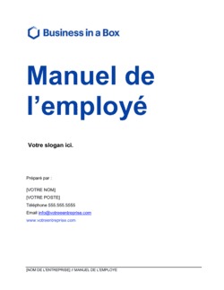 Business-in-a-Box's Manuel de l'employé