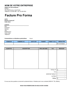 Facture  Modèles & Exemples PDF  Biztree.com